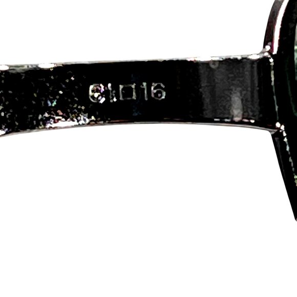 Vtg Ray Ban RB3189 Leather II 004/9A Polarized Sunglasses Metal Wrap Italy Black - Picture 12 of 13